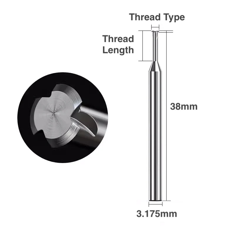 Thread Milling Bit - 1/8″ Shank