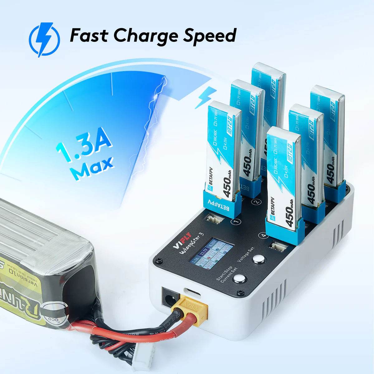 VIFLY WhoopStor 3 - 1S Battery Storage Charger and Discharger - Rising Sun FPV