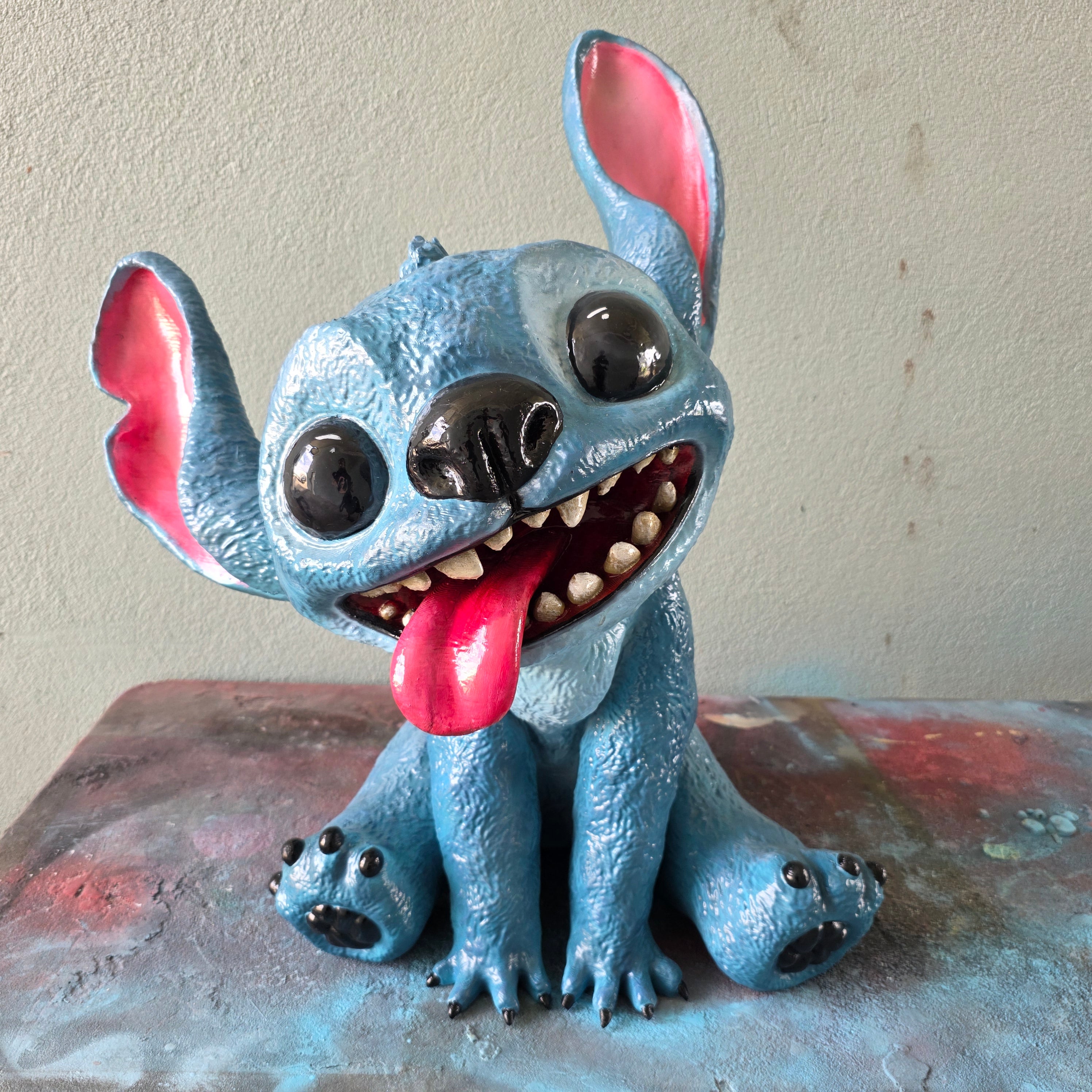 Life-Size 1:1 Scale Stitch Statue – 3D Printed Fan Art