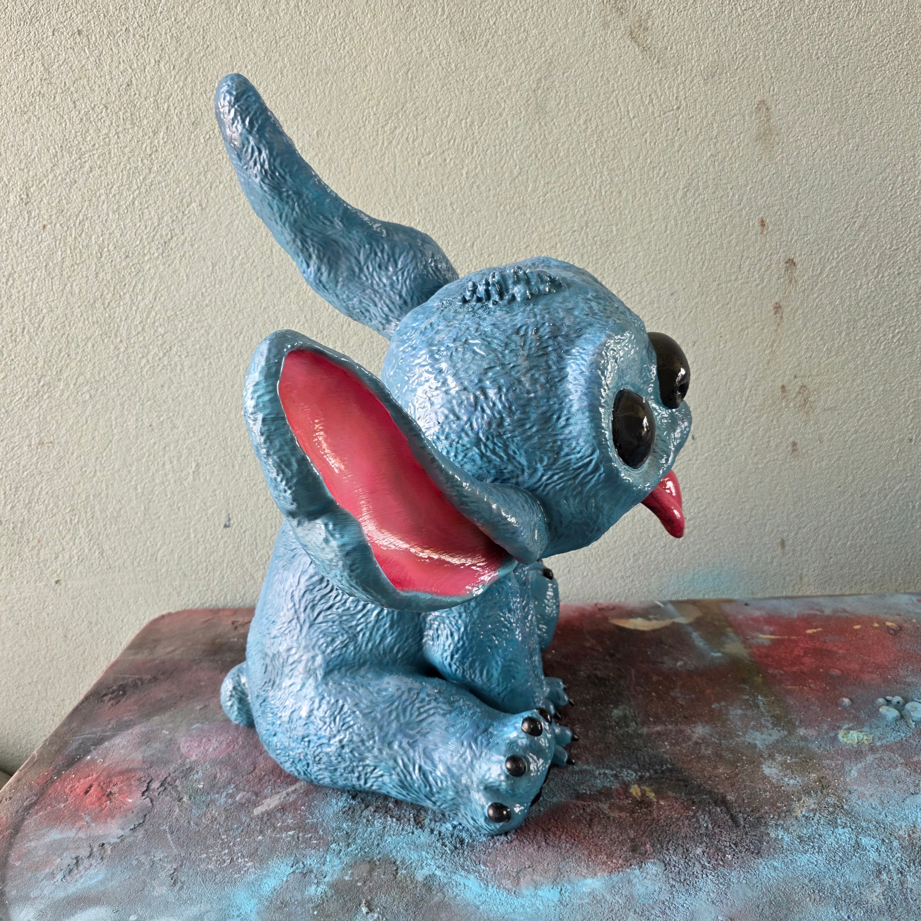 Life-Size 1:1 Scale Stitch Statue – 3D Printed Fan Art