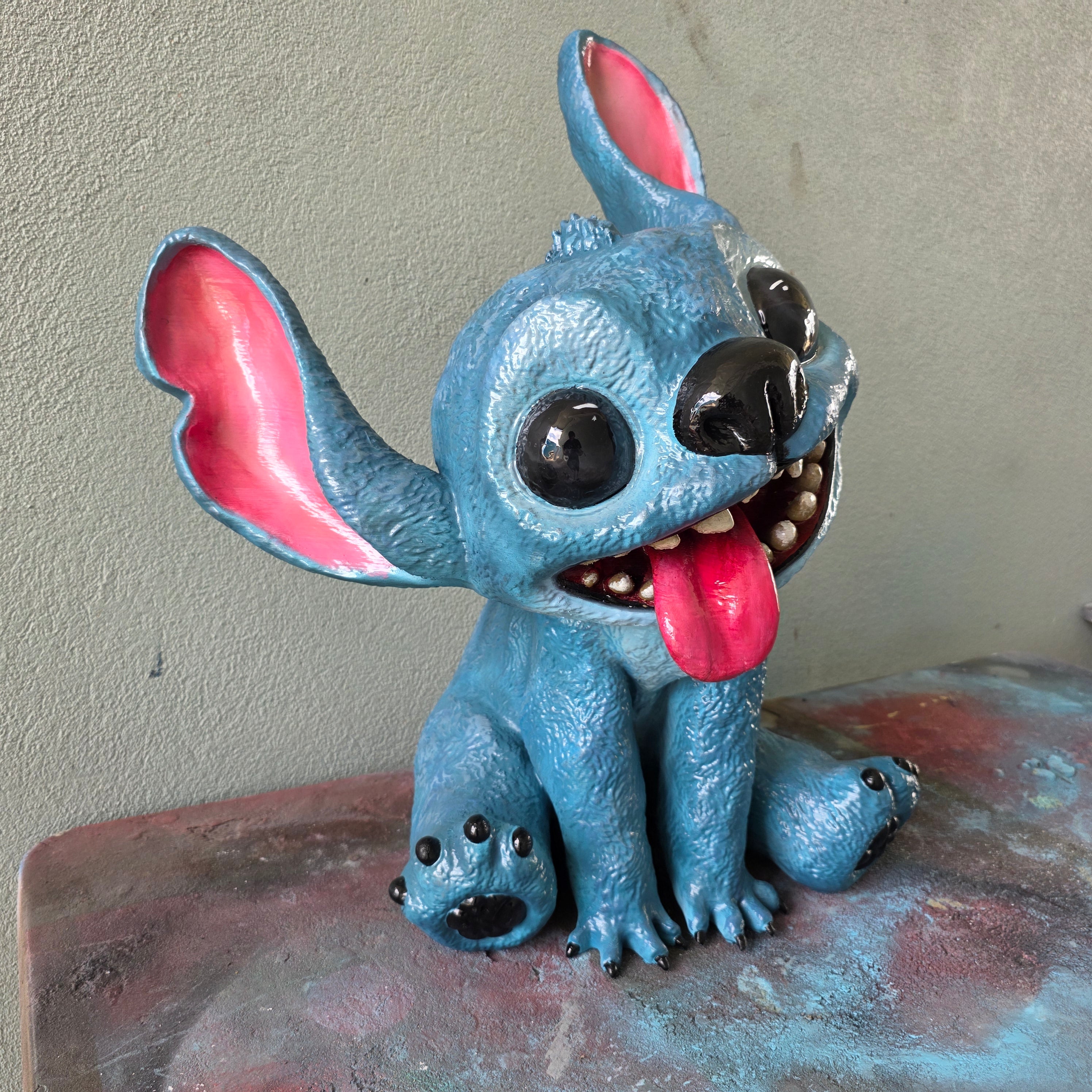 Life-Size 1:1 Scale Stitch Statue – 3D Printed Fan Art