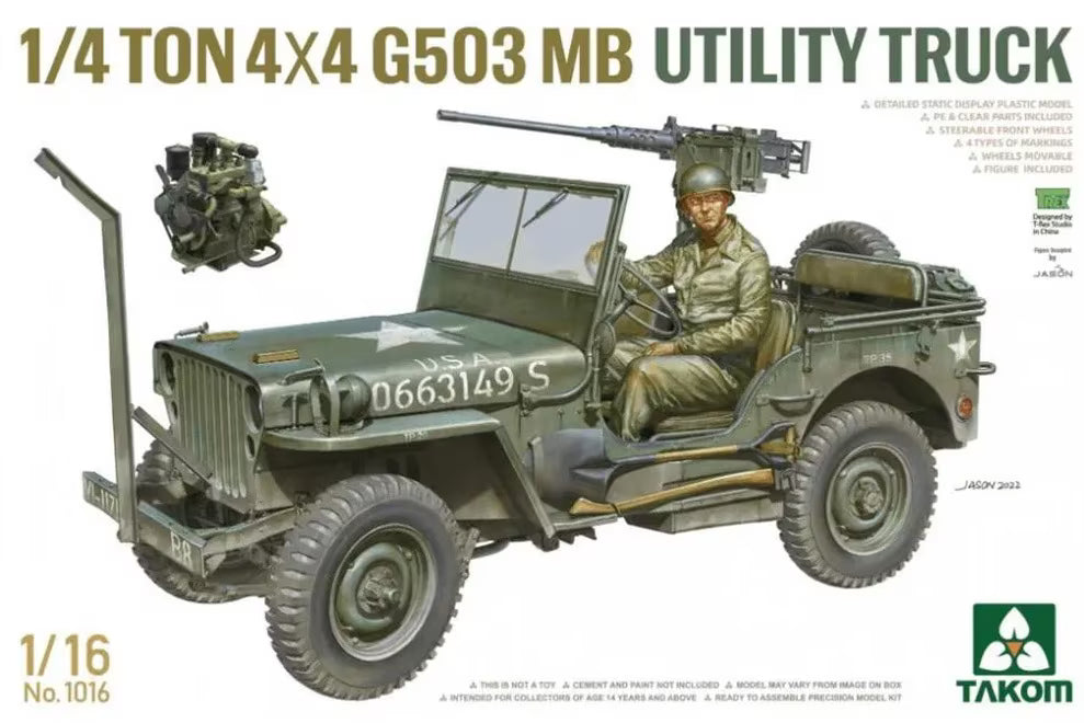 1/4 Ton 4x4 G503 MB Utility Truck 1:16