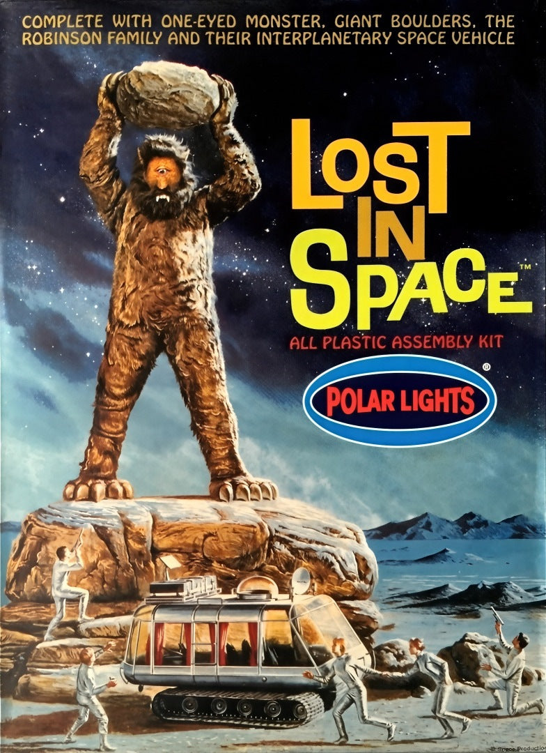 Lost in Space One-Eyed Monster with Robinson Family and Interplanetary Space Vehicle