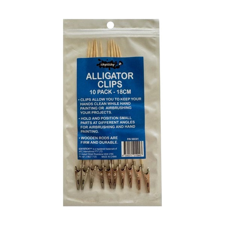Icky Sticky ALLIGATOR CLIPS 10PK