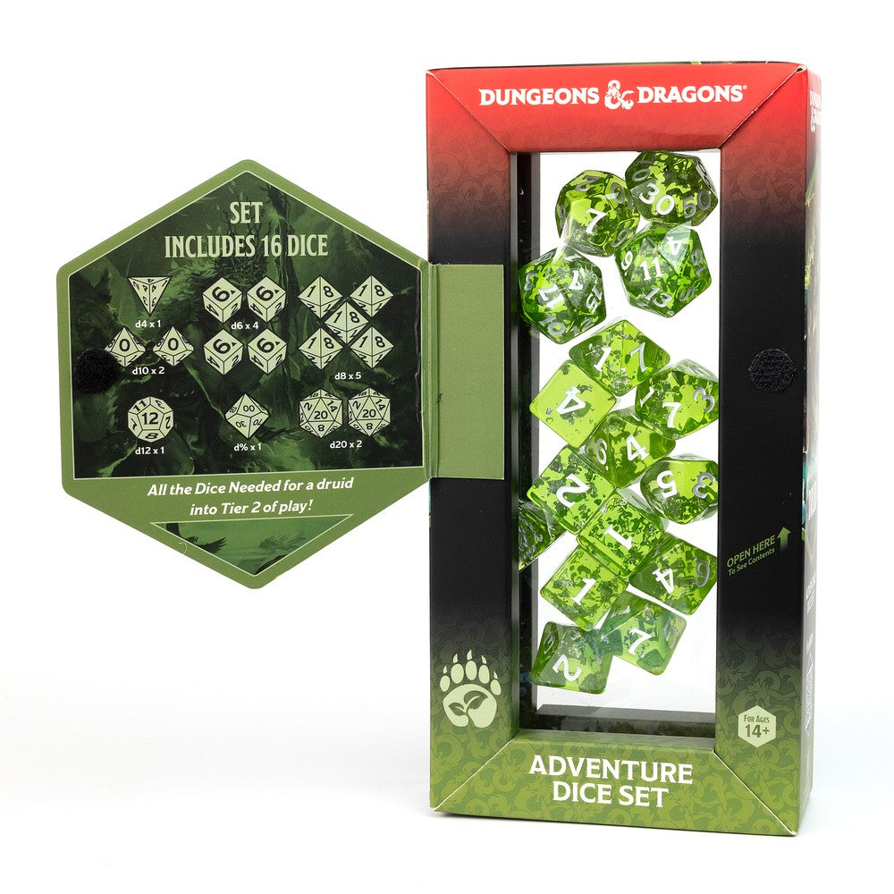 Sirius Dice - D&D Adventure Dice - Druid - Green