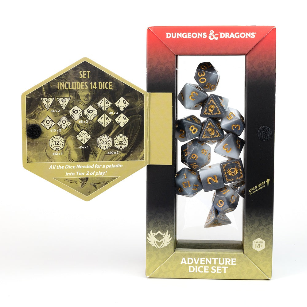 Sirius Dice - D&D Adventure Dice - Paladin - White