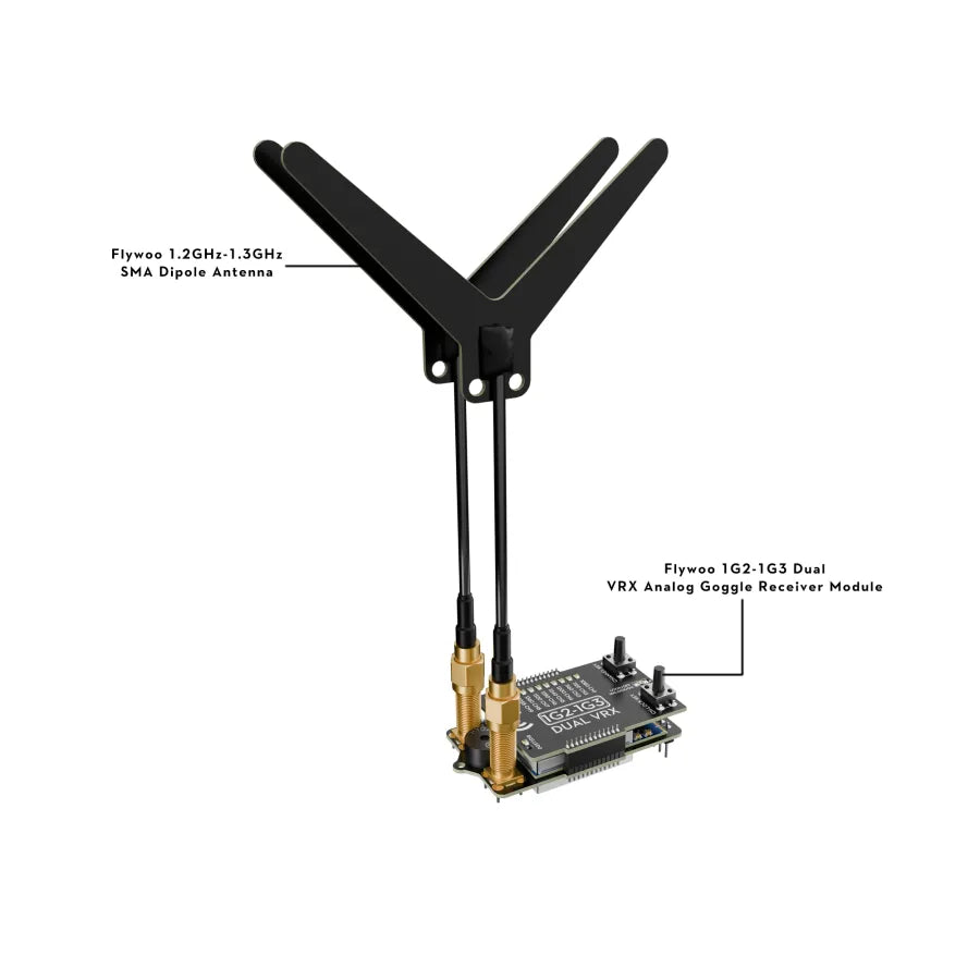 Flywoo 1G2-1G3 Dual VRX Analog Goggle Receiver Module V2