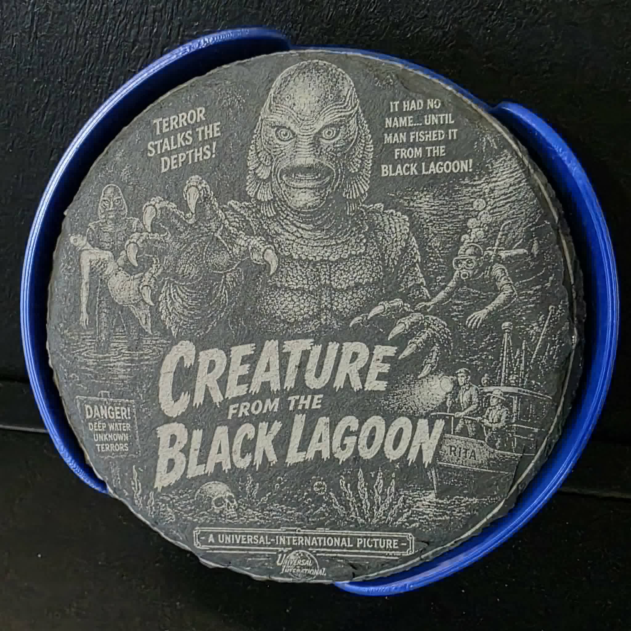 Laser etched slate coasters