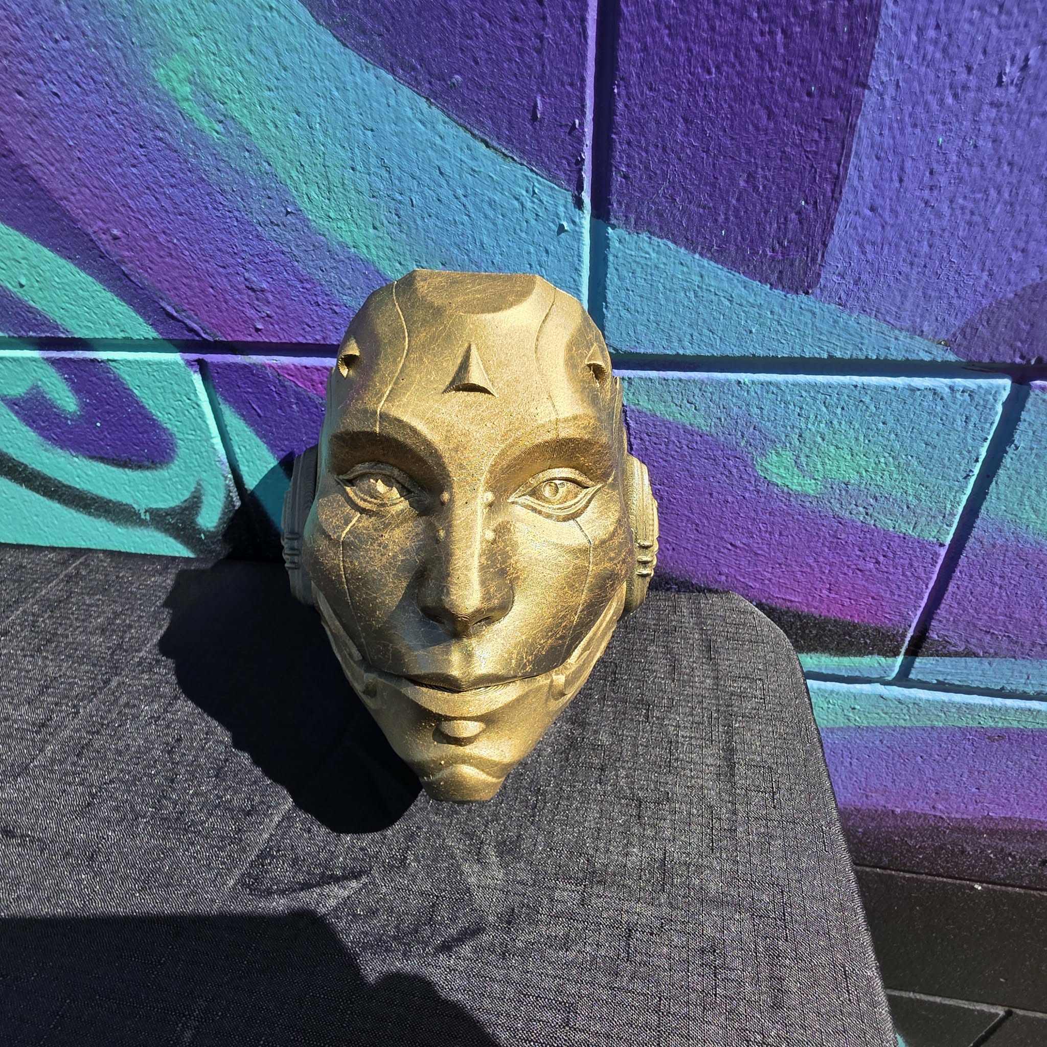 Cyberpunk style android wall mount