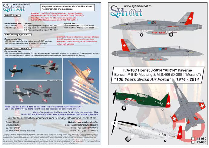 F/A-18C Hornet J-5014 AIR14 Payerne (Decal)