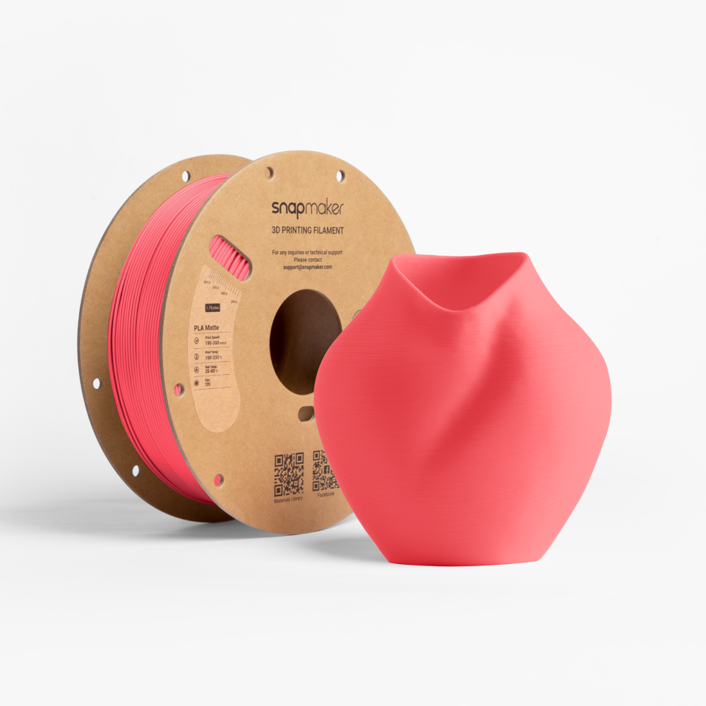 Snapmaker Matte PLA Filament (1kg, RFID) - Watermelon Red