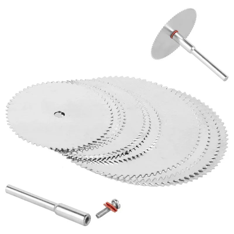 11PCS Set Mini Circular Saw Blade Stainless Steel Cutting Disc Wood Cutting Wheel For Rotary Motor