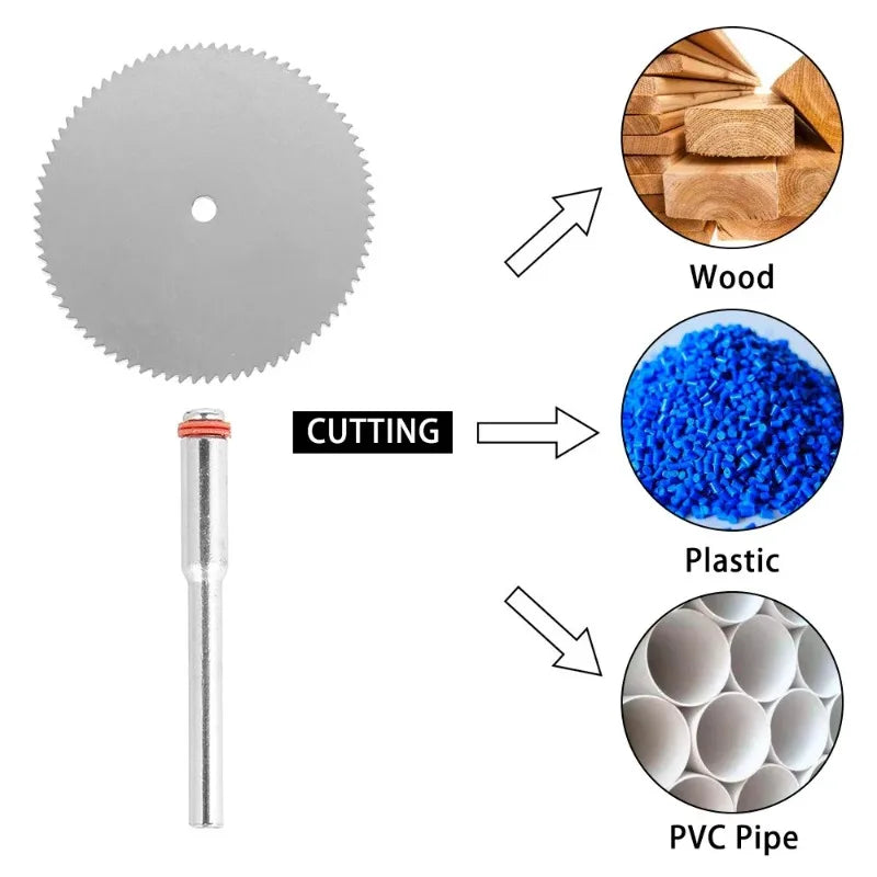 11PCS Set Mini Circular Saw Blade Stainless Steel Cutting Disc Wood Cutting Wheel For Rotary Motor