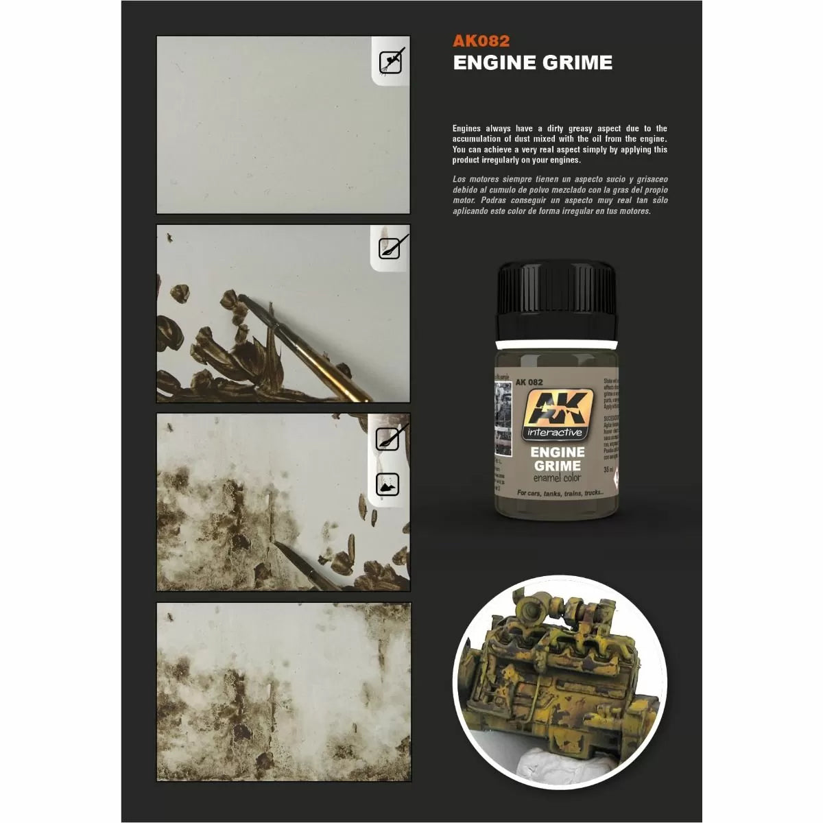 AK Interactive - Weathering Products - Engine Grime 35ml