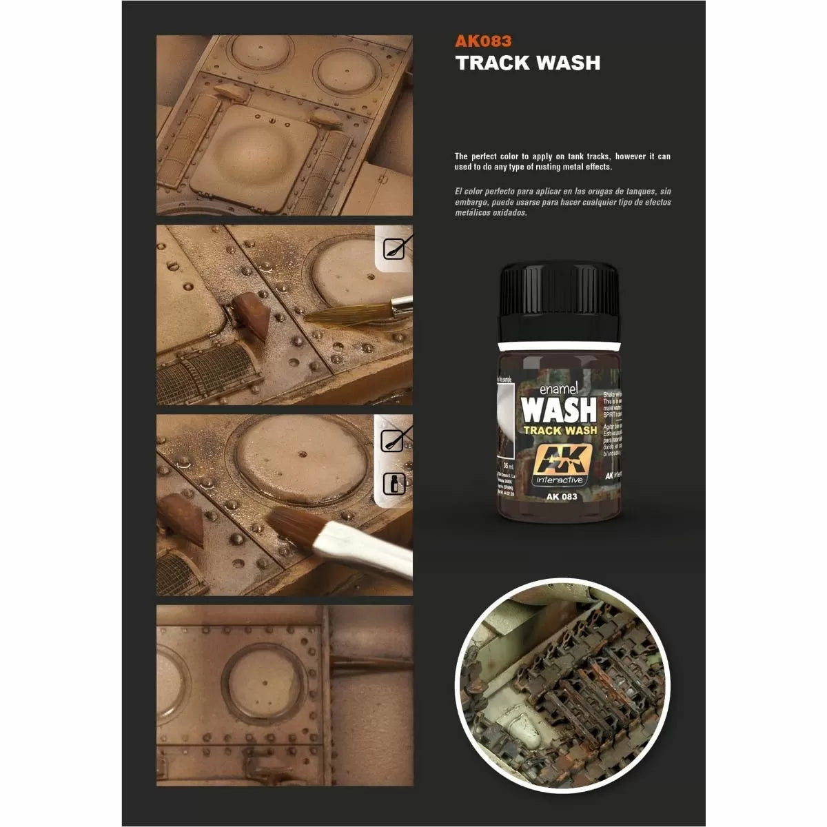 AK Interactive - Weathering Products - Track Wash 35ml