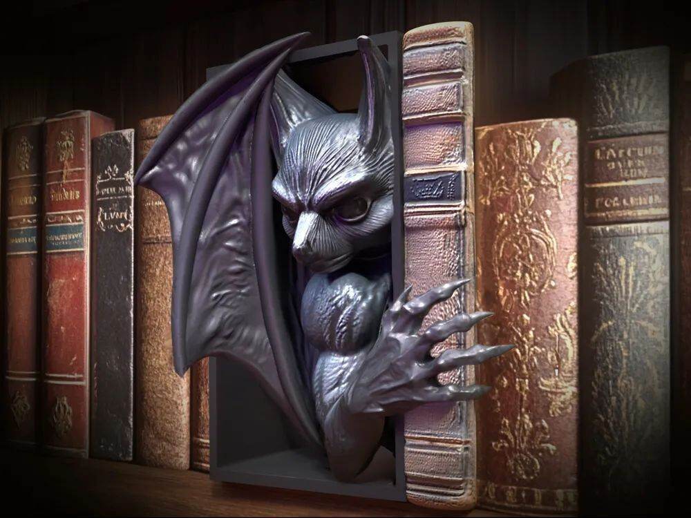 3D Printed Bookshelf Spacers – Custom Shelf Dividers Grey PLA+ & Painted Options - Rising Sun FPV