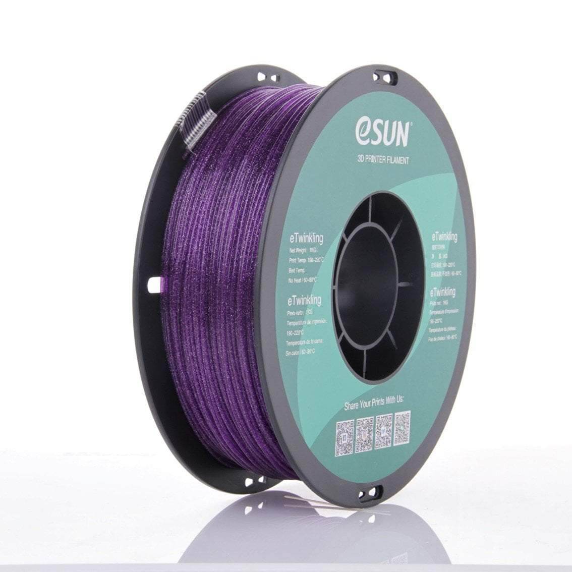 eSun eTwinkling Glitter PLA 3D Print Filament 1.75mm 1kg - Rising Sun FPV
