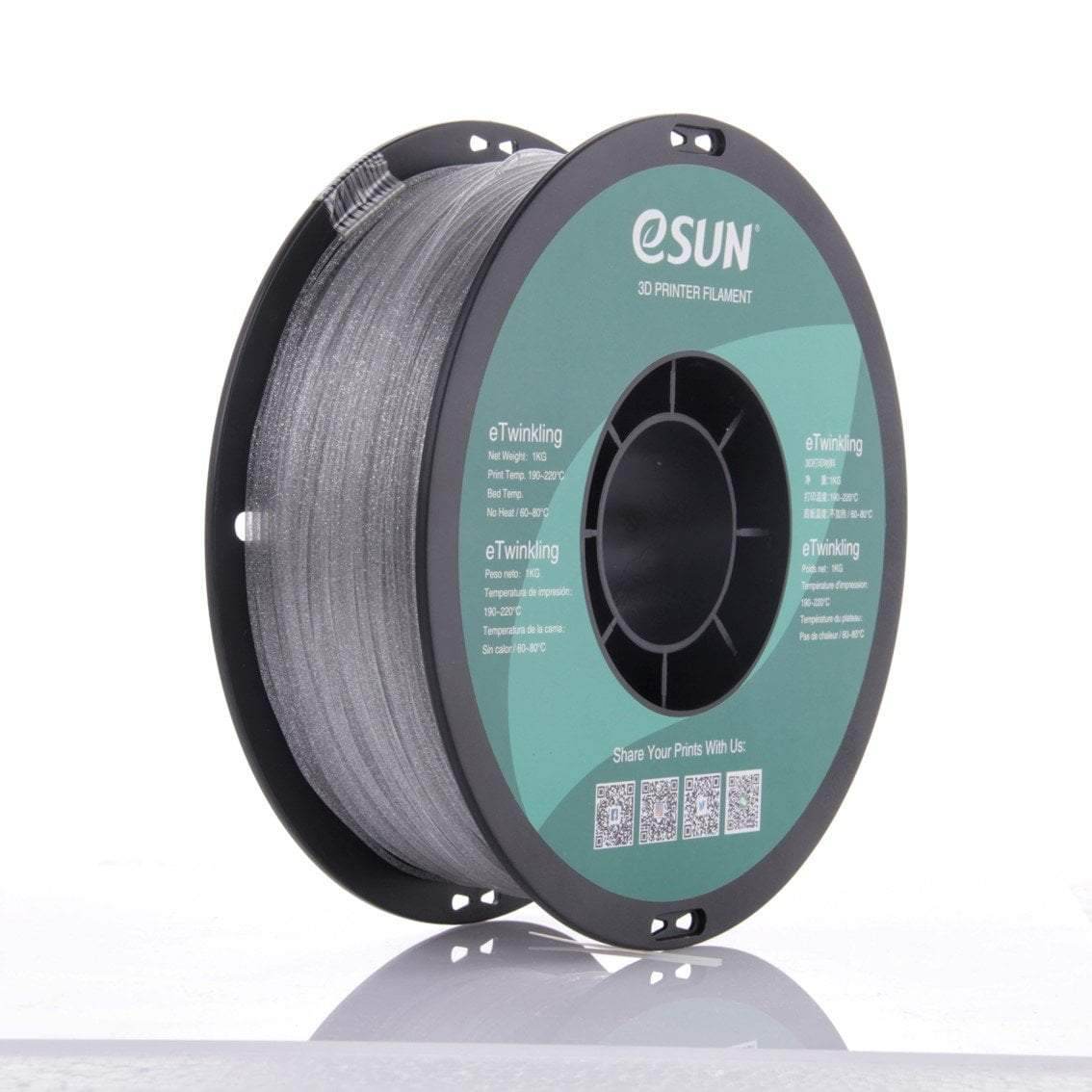 eSun eTwinkling Glitter PLA 3D Print Filament 1.75mm 1kg - Rising Sun FPV