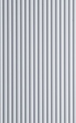 Evergreen 14530 Styrene Metal Siding, .125 in Spacing, 12 x 24 in