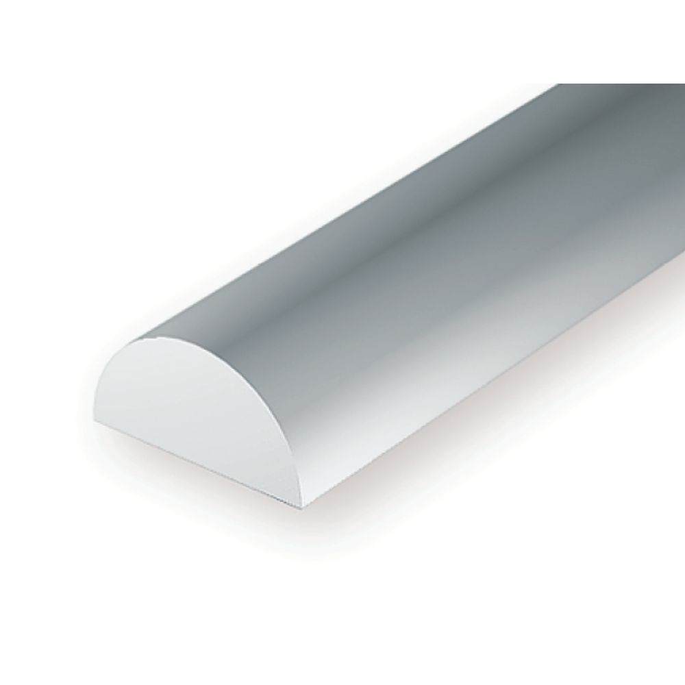 Evergreen 243 Styrene Half Round .100 in (2.5 mm) (3 Pack)