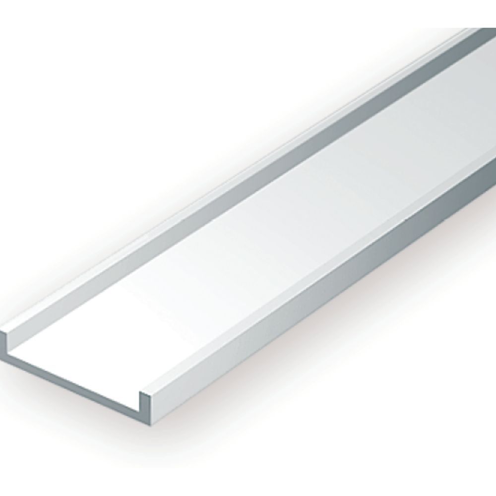 Evergreen 264 Styrene Channel .125 in (3.2 mm) (4 Pack)