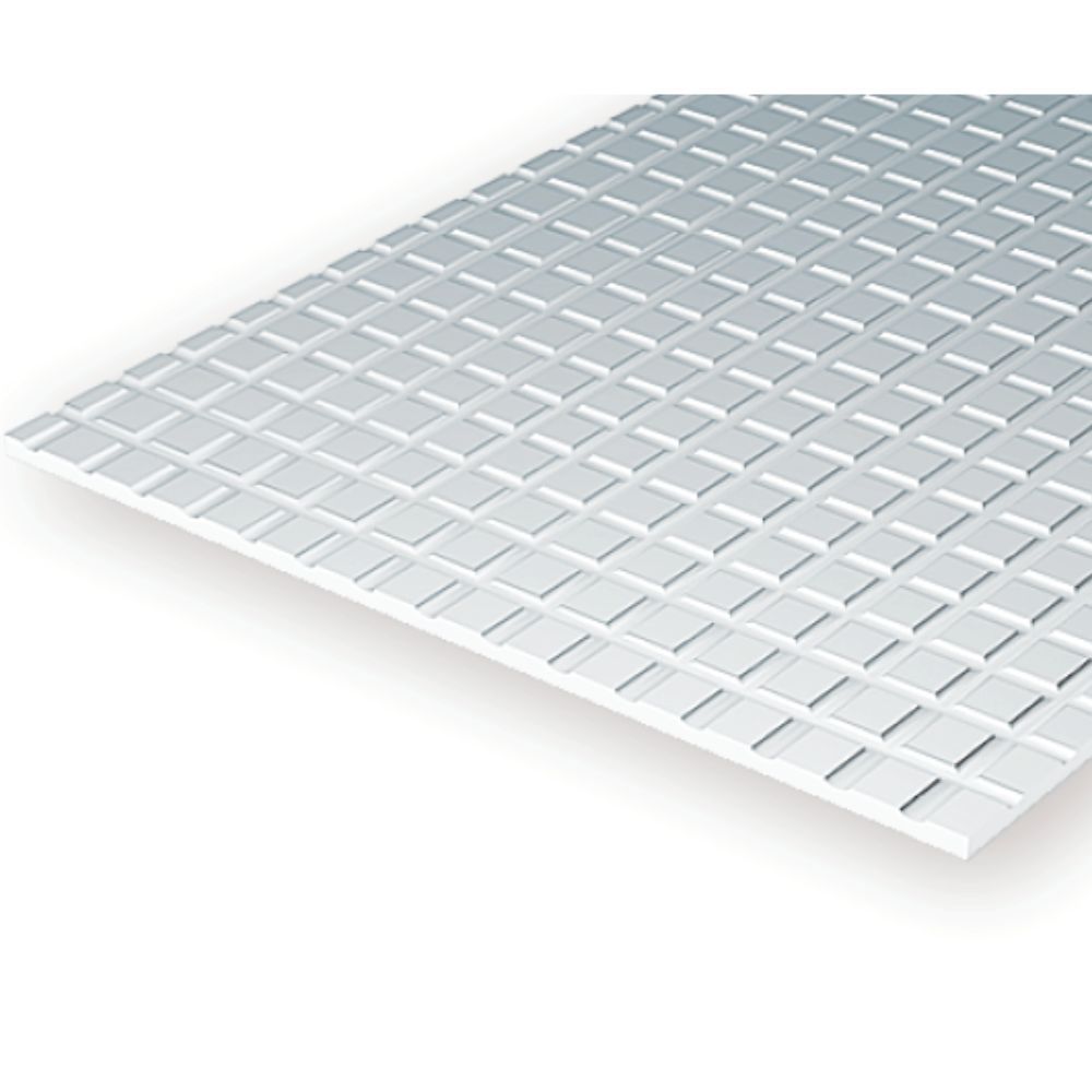 Evergreen 4502 Styrene Square Tile Sheet, 1/12 in Squares, 6 x 12 in