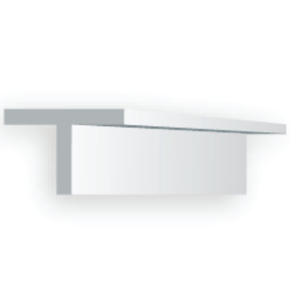 Evergreen 766 Styrene T-Shape 3.60 mm x 14 in (3 Pack)