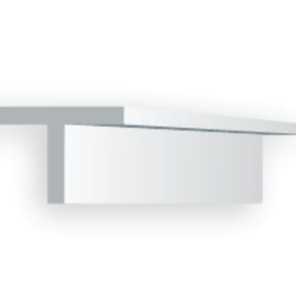 Evergreen 768 Styrene T-Shape 6.50 mm x 14 in (2 Pack)
