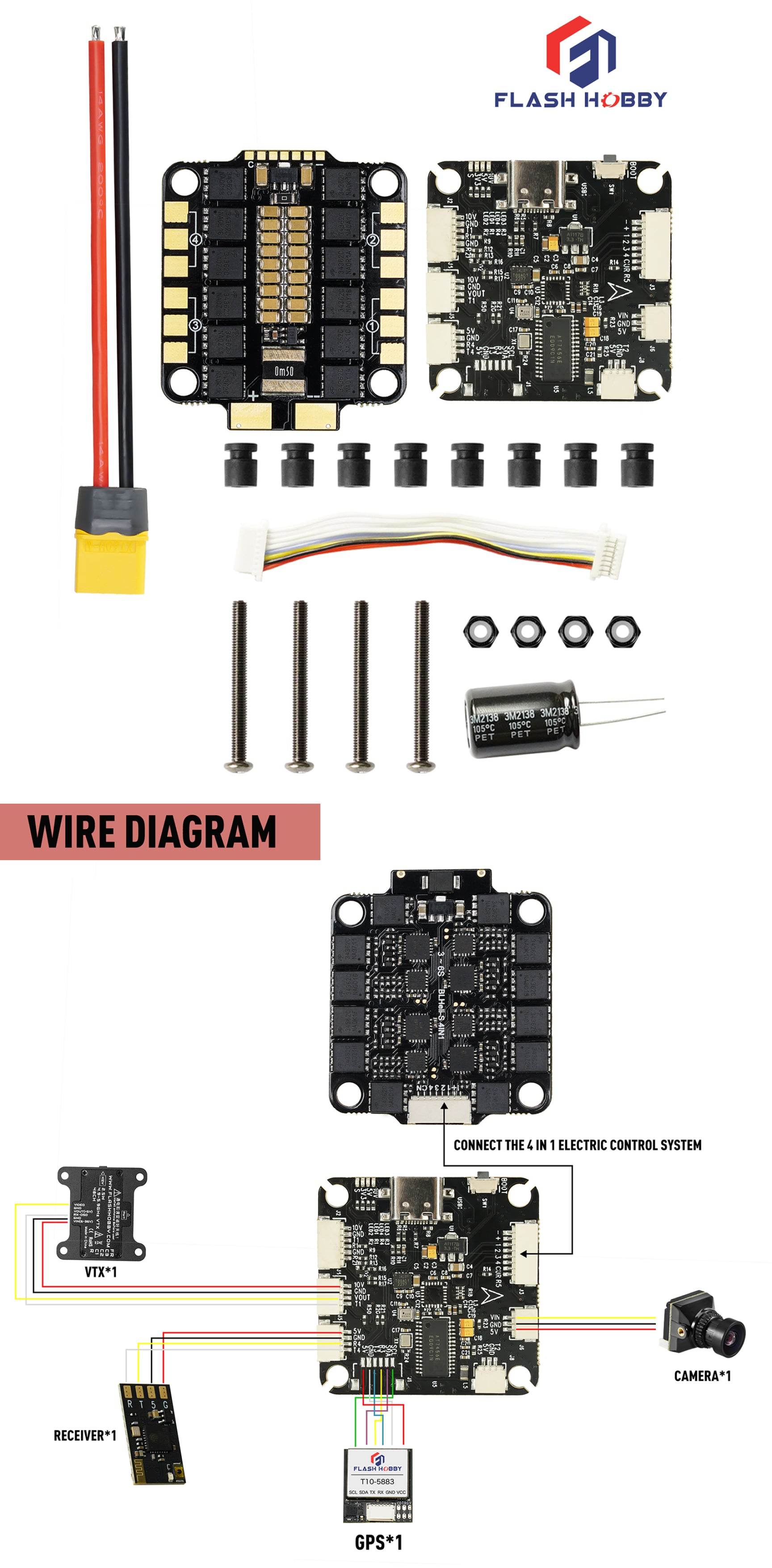 Flash Hobby F405/50A STACK V2 - Rising Sun FPV