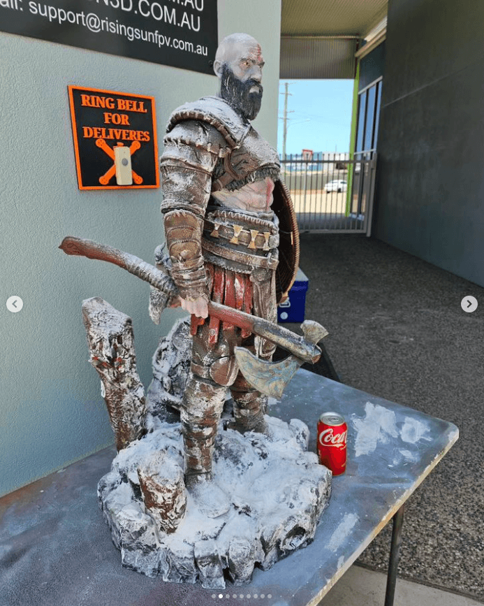Kratos God of War Ragnarok Large Centrepiece Statue - Rising Sun FPV