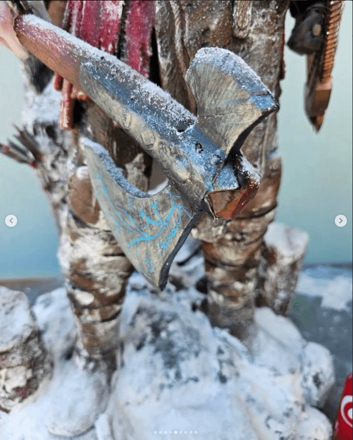 Kratos God of War Ragnarok Large Centrepiece Statue - Rising Sun FPV