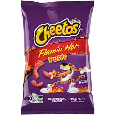 Cheetos Puffs Extruded Snacks Flamin Hot 80 G