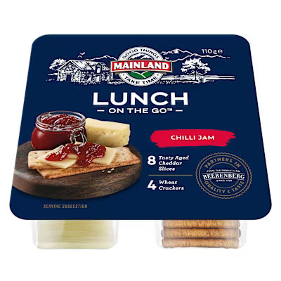 Mainland Lunch On The Go Cheddar Chilli Jam 110g