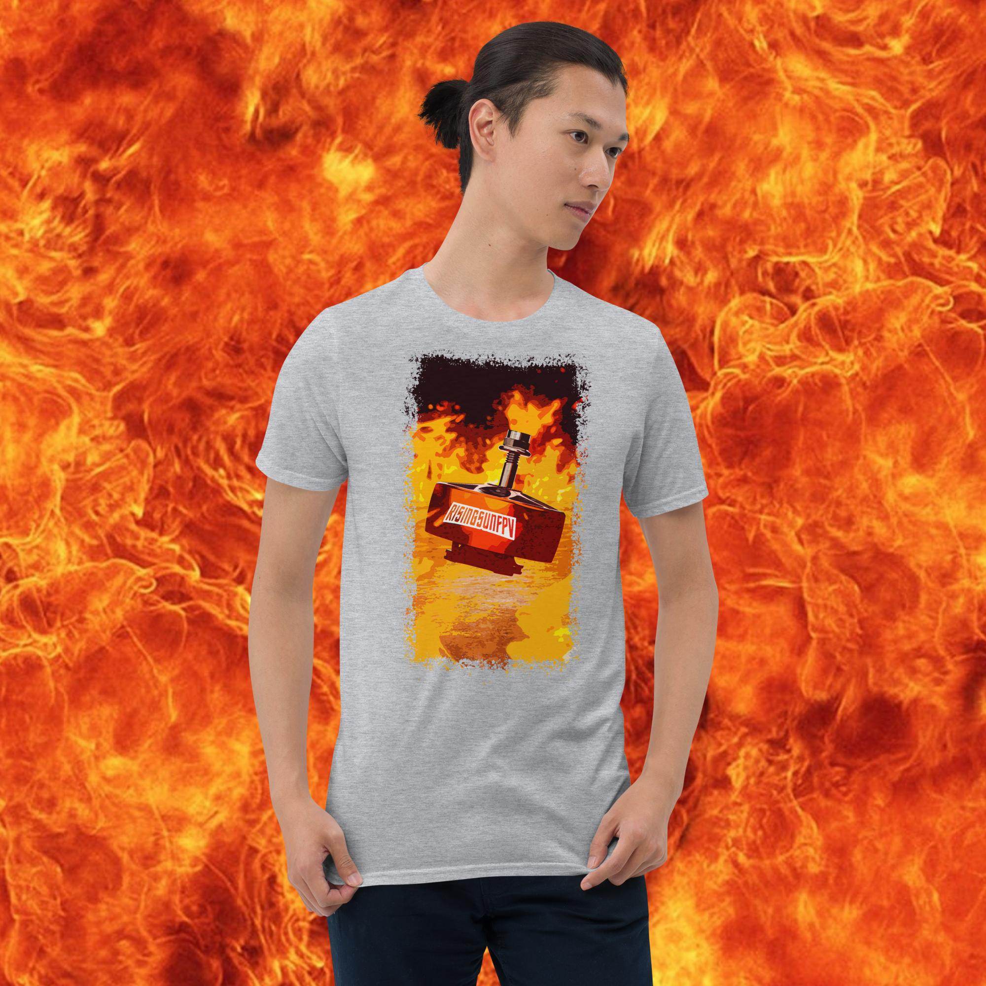 Spinny Boi T-Shirt - Rising Sun FPV