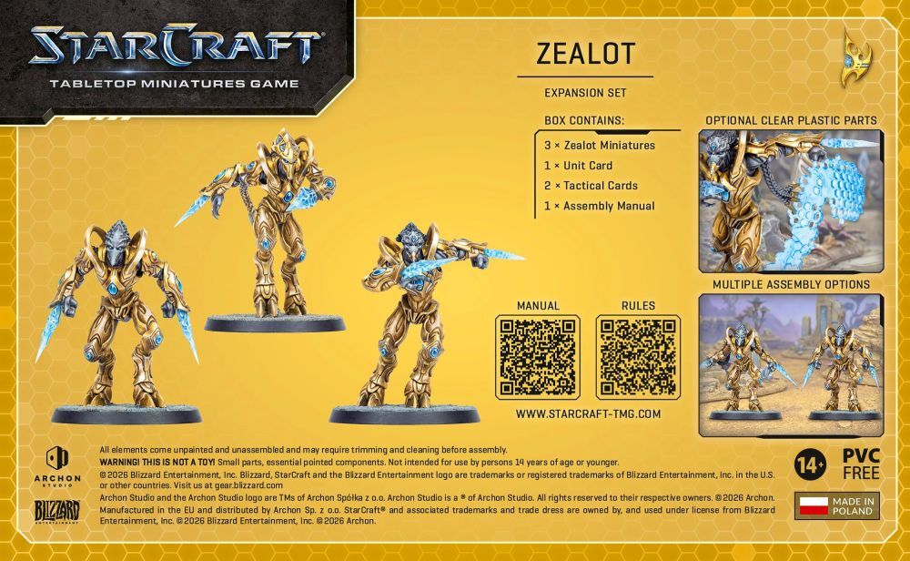 Starcraft Miniatures Games: Protoss - Zealot - Expansion Set