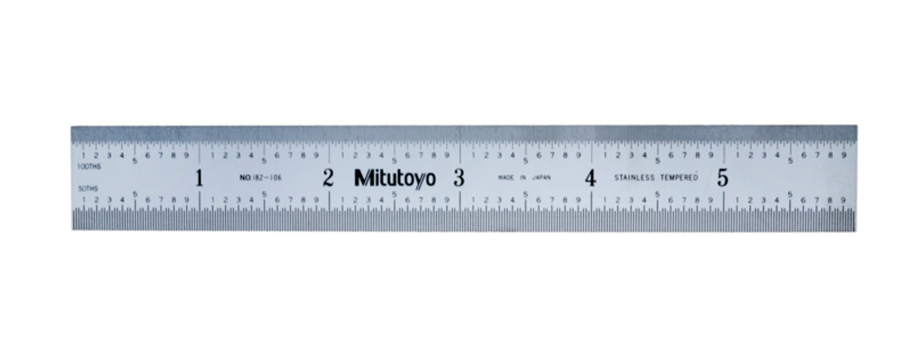 Mitutoyo Fully Flexible Steel Ruler 150mm - 6"/ 300mm - 12"