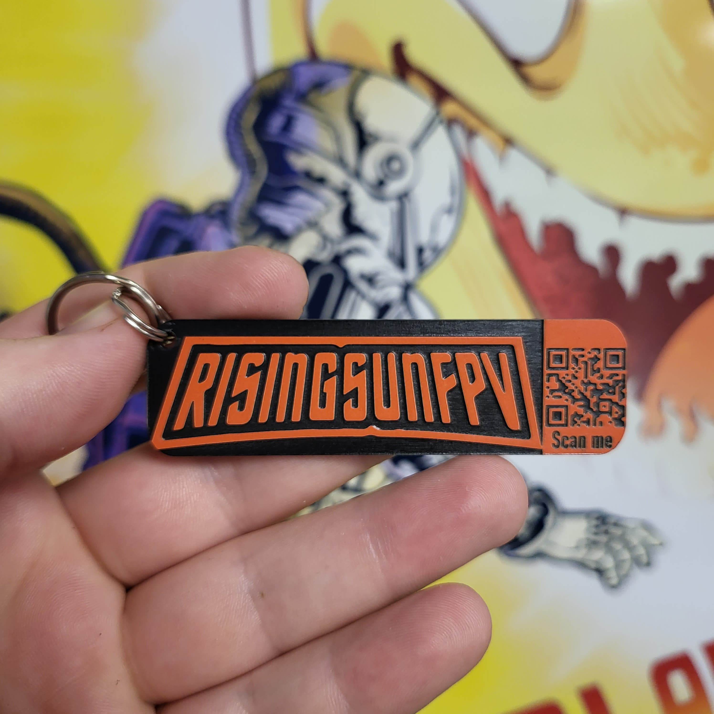 RSFPV QR Code Keychain - Rising Sun FPV