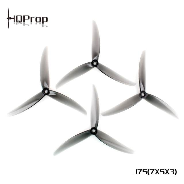 HQProp J75 7X5X3 Light Grey (2CW+2CCW)-Poly Carbonate - Rising Sun FPV