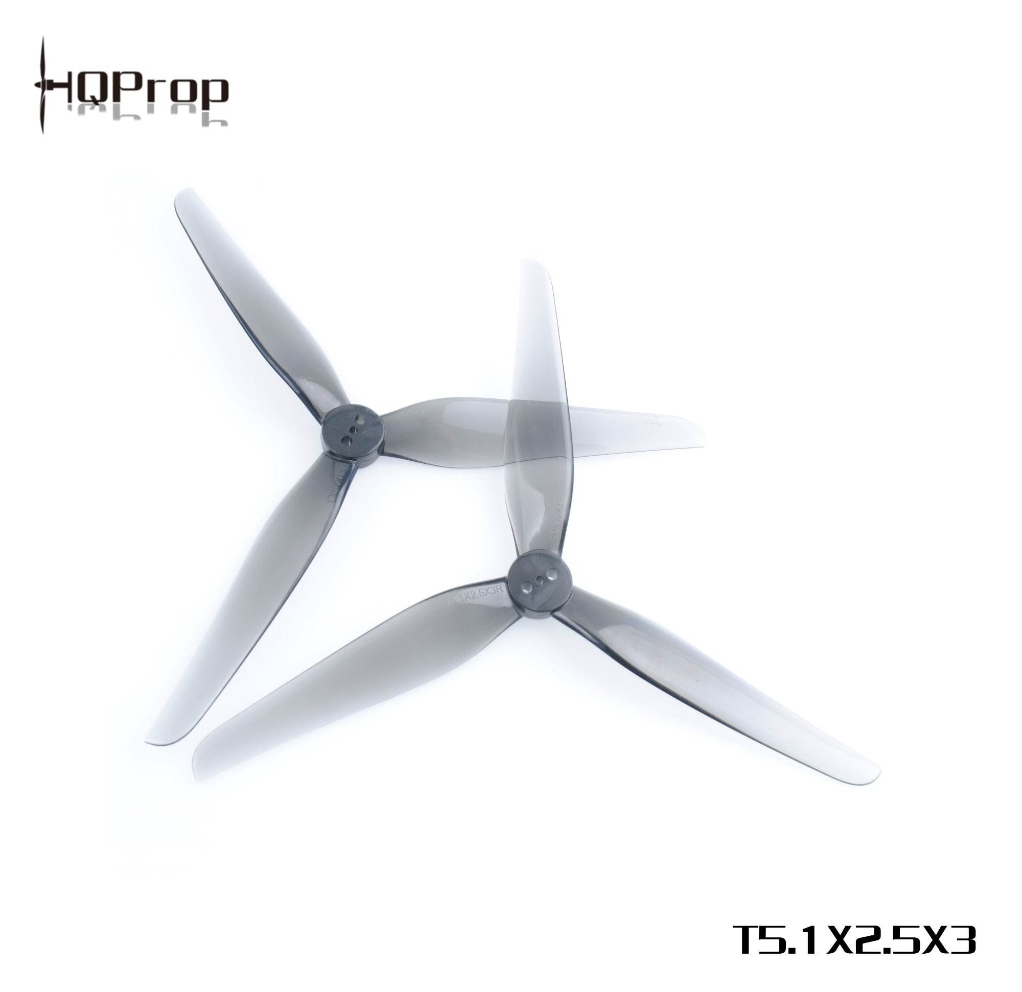 HQProp T5.1X2.5X3 Grey (2CW+2CCW)-Poly Carbonate - Rising Sun FPV
