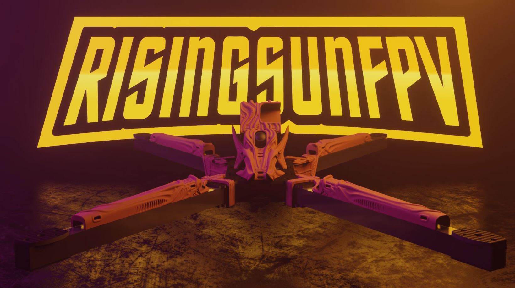 Big Fu*kin WEDGE (BFW) X-CLASS Frame 3D Printed Kit - Rising Sun FPV