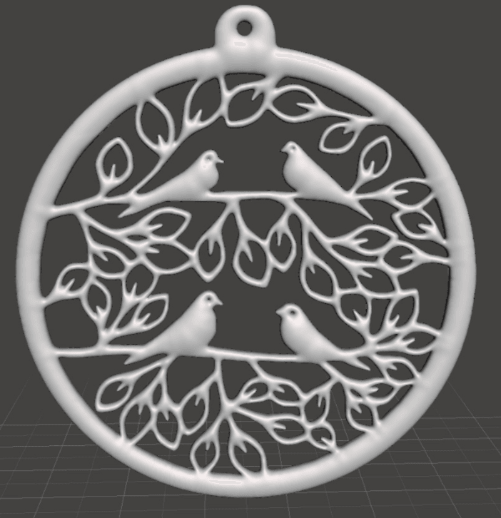 Christmas Tree Ornament - Doves (Pigeon) - Rising Sun FPV