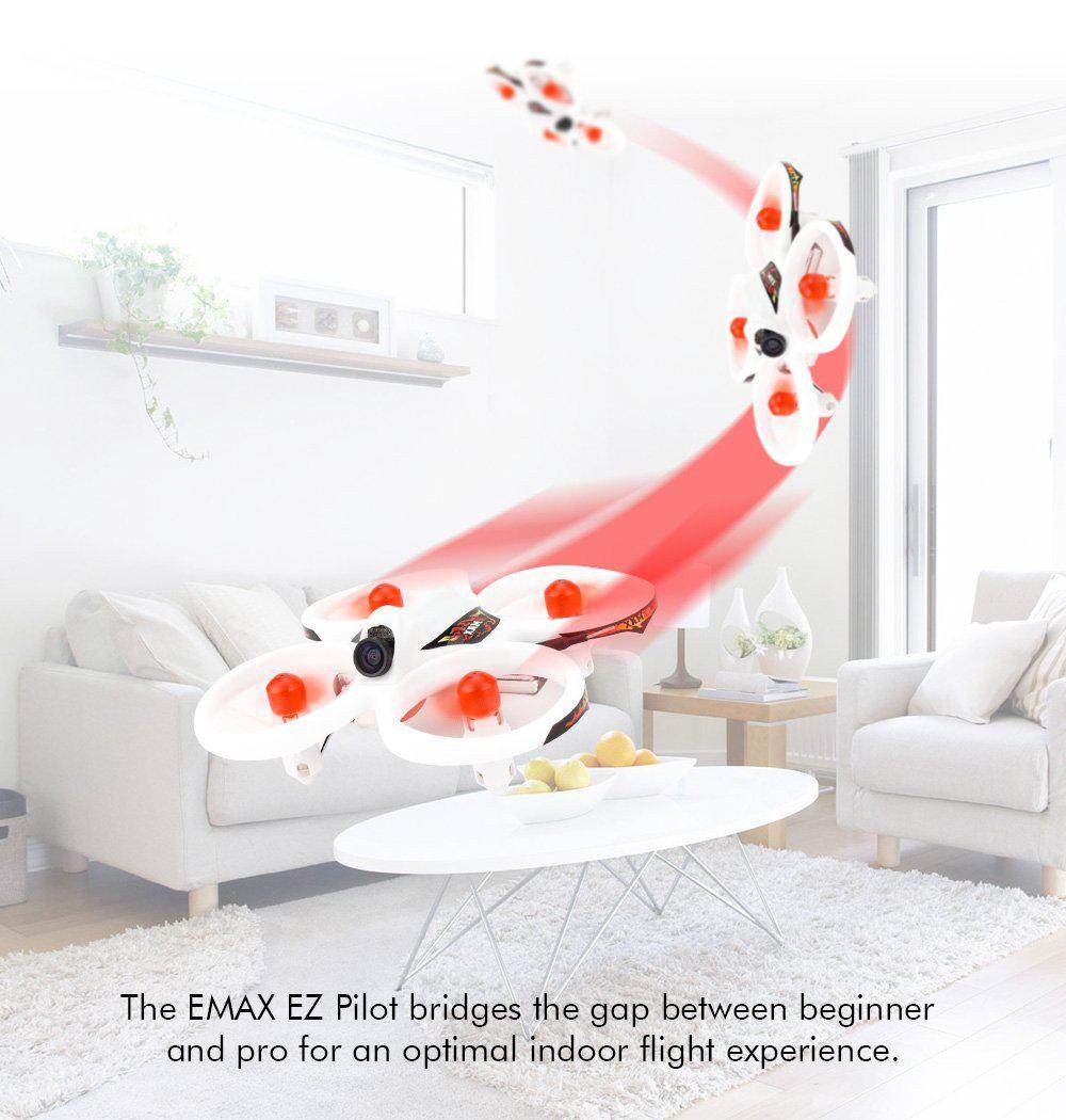 Emax EZ Pilot Beginner Indoor FPV Racing Drone With 600TVL CMOS Camera 37CH 25mW RC Quadcopter RTF - One Battery - Rising Sun FPV