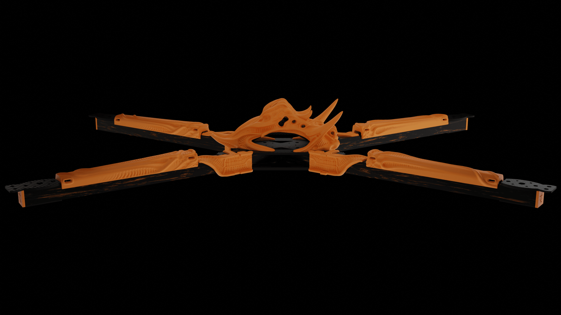 Big Fu*kin WEDGE (BFW) X-CLASS Frame 3D Printed Kit - Rising Sun FPV