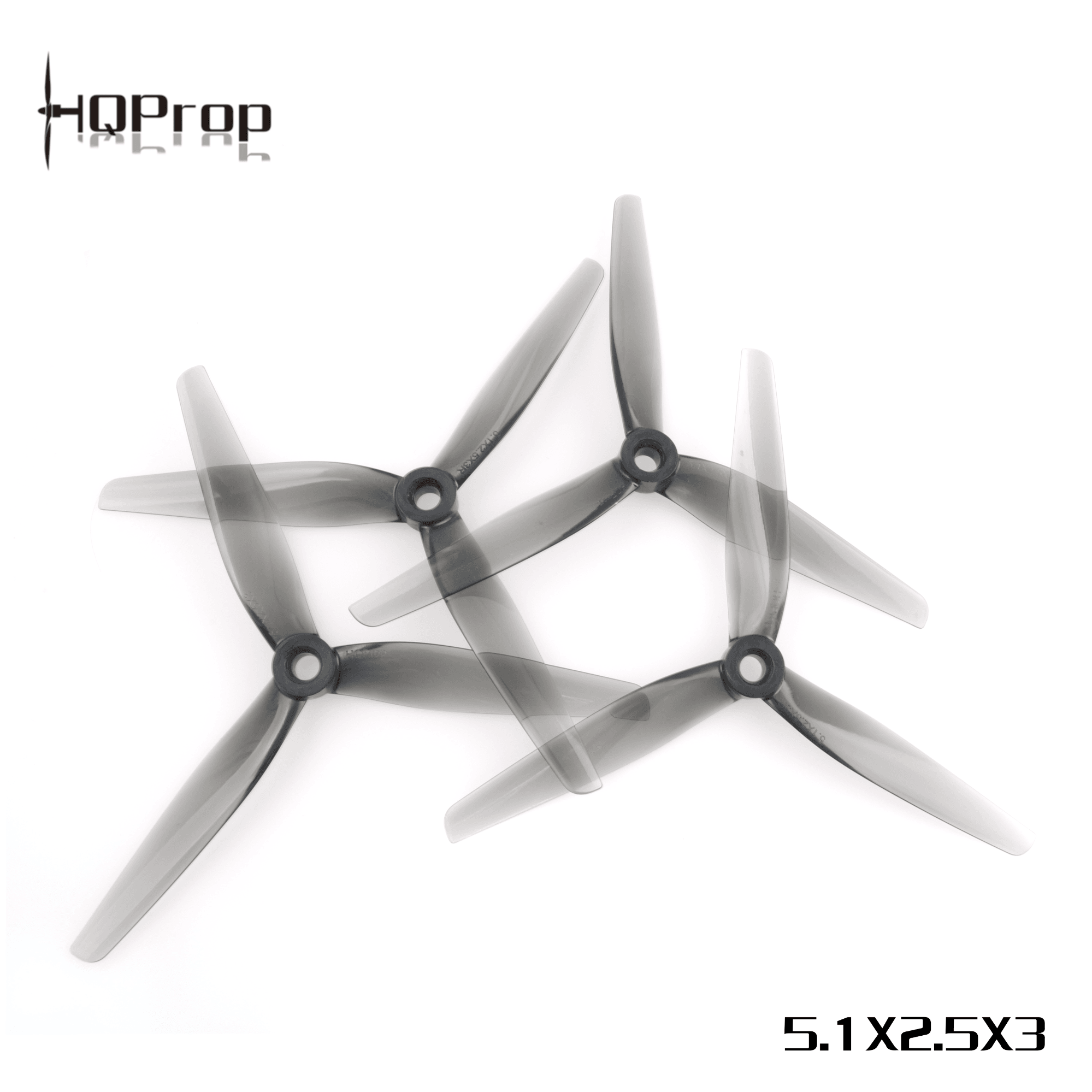 HQProp 5.1X2.5X3 Grey (2CW+2CCW)-Poly Carbonate - Rising Sun FPV