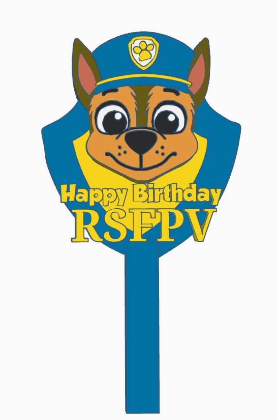 Chase Paw Patrol Cake Topper - Rising Sun FPV