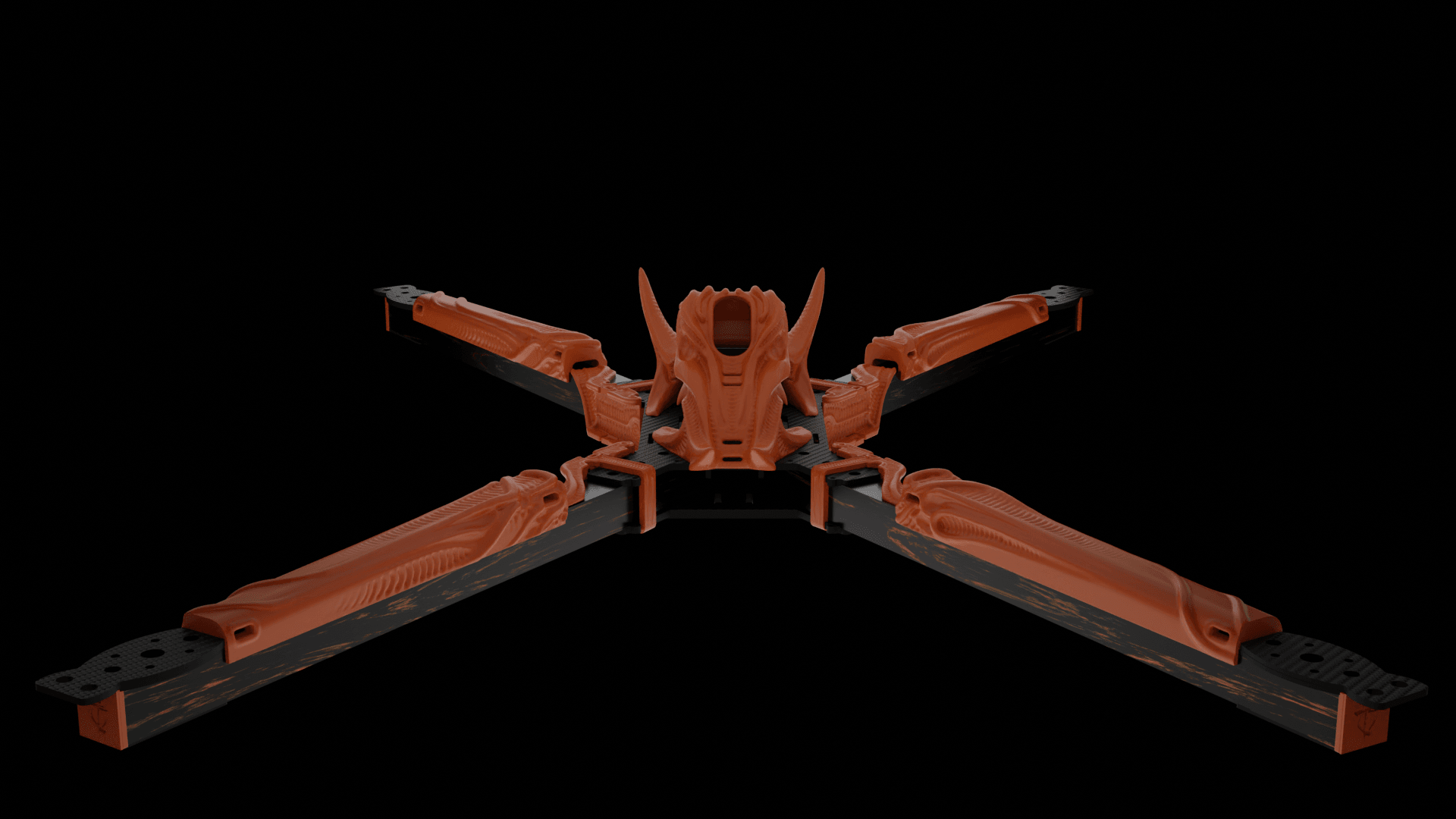 Big Fu*kin WEDGE (BFW) X-CLASS Frame 3D Printed Kit - Rising Sun FPV