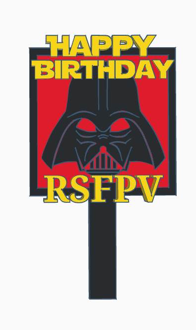 Simple Darth Vader Cake Topper - Rising Sun FPV