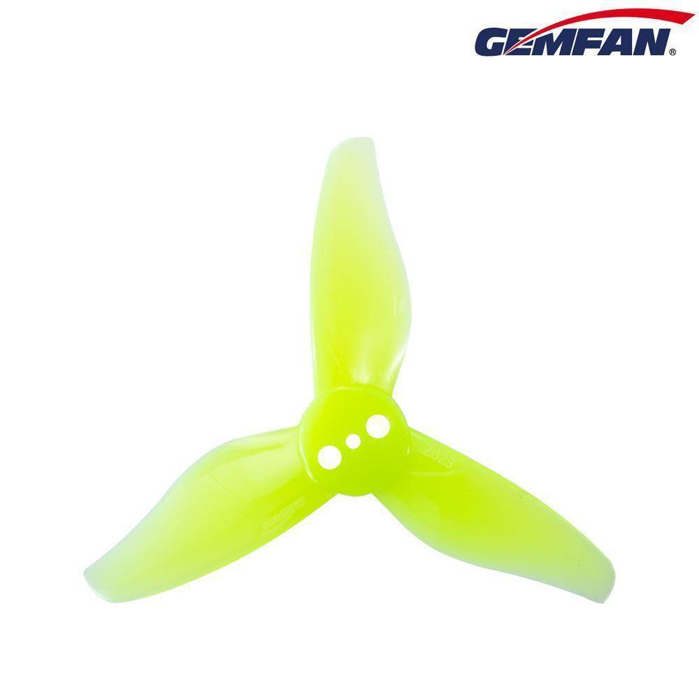 Gemfan Flash Durable Tri Blade 2023 1mm/1.5mm Shaft Propellers CW/CCW 1 Pack (8 Pieces) - Rising Sun FPV