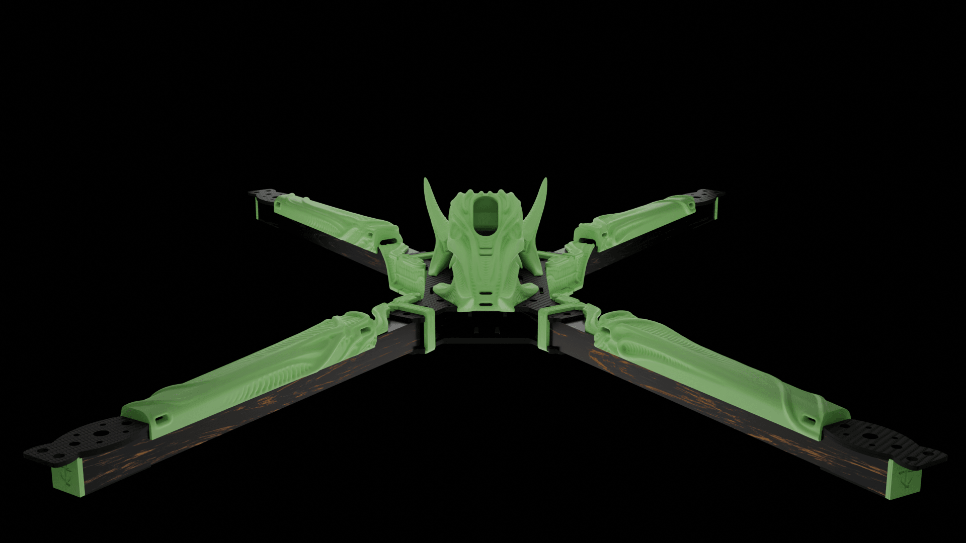 Big Fu*kin WEDGE (BFW) X-CLASS Frame 3D Printed Kit - Rising Sun FPV