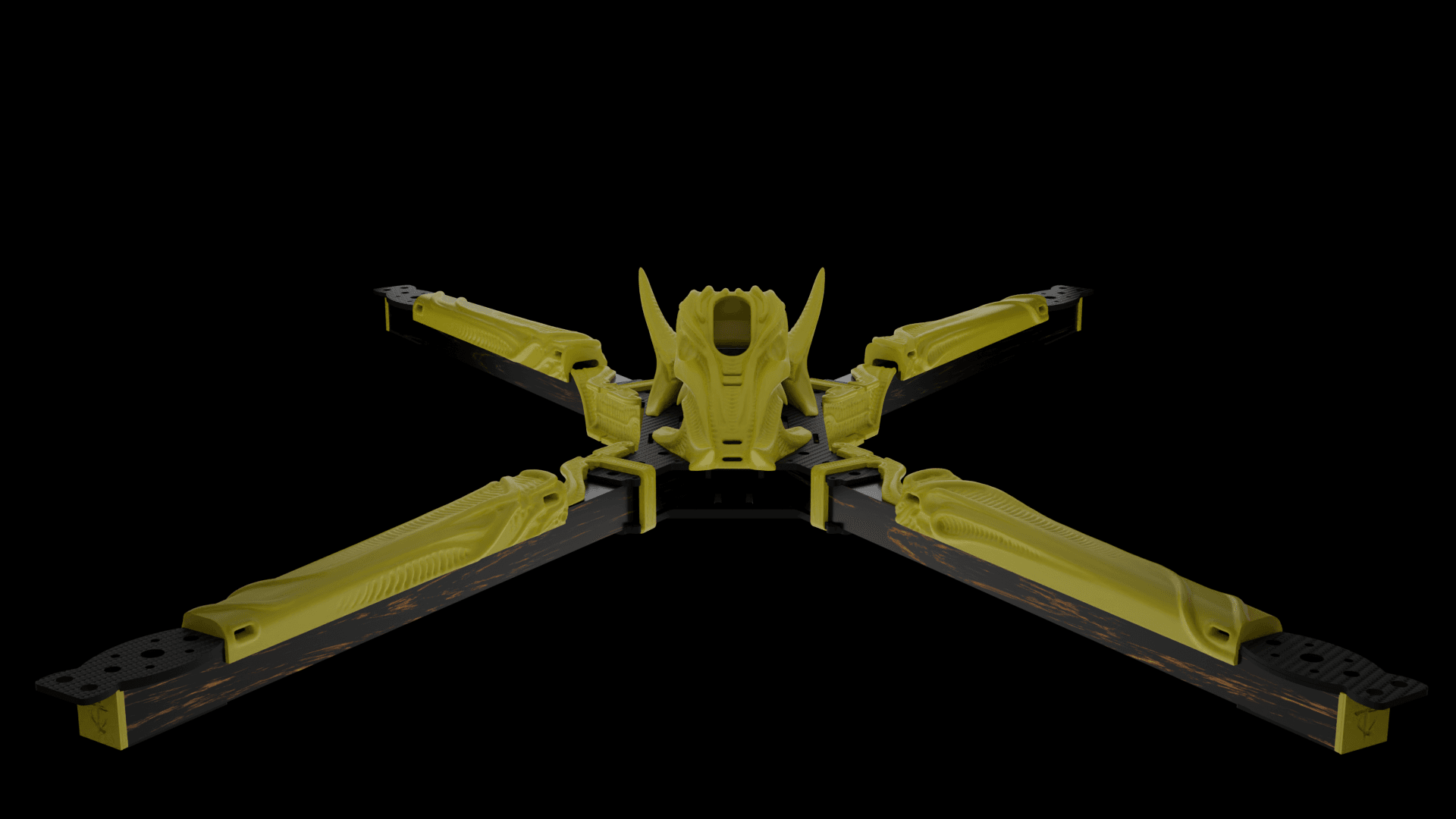 Big Fu*kin WEDGE (BFW) X-CLASS Frame 3D Printed Kit - Rising Sun FPV